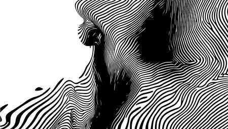 Vector abstract black line background. Art design illustration modern and geometric shape. Elegant texture horizontal banner striped and creative wavyのイラスト素材