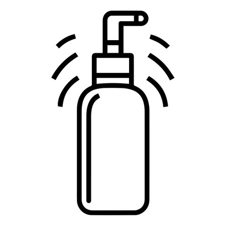 spray icon or modern line symbol. Vector line art and icon design with bold outline. Black and white Pixel Perfect minimalistic symbol isolated white background. Silhouette simple thin signのイラスト素材