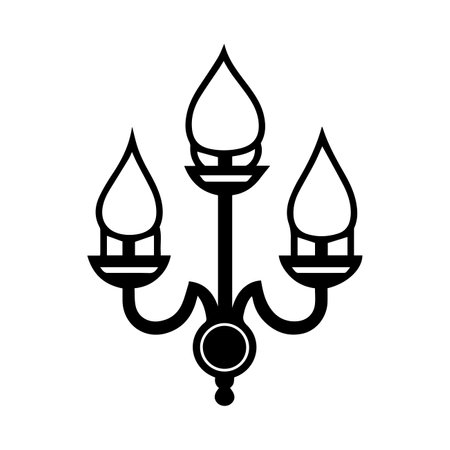 sconce icon or modern line symbol. Vector line art and icon design with bold outline. Black and white Pixel Perfect minimalistic symbol isolated white background. Silhouette simple thin signのイラスト素材