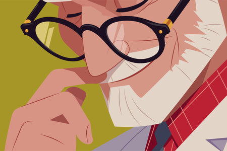 A colorful illustration of a smiling male doctor. The friendly expression and vibrant design convey a sense of care and professionalism, ideal for healthcare and medical themesのイラスト素材