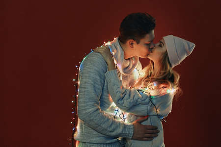 Happy young couple in loveの写真素材