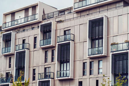 Lyon, France - May 10, 2019. Modern residential buildings on Quay Antoine Riboud in Lyon, Franceのeditorial素材