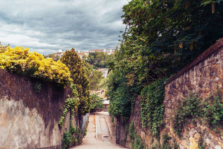 Lyon, France - May 9, 2019. Old medieval stair in lyonのeditorial素材