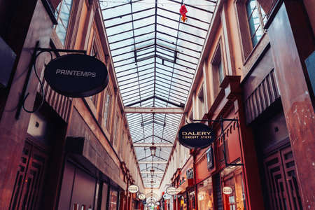 Lyon, France - May 7, 2019. Passage de l'Argue in Lyon, Franceのeditorial素材