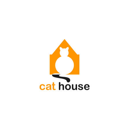 Cat hous logo design conceptのイラスト素材