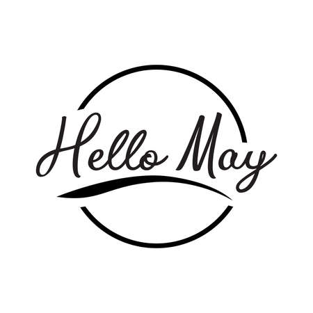 Hello may. greeting vector letteringのイラスト素材