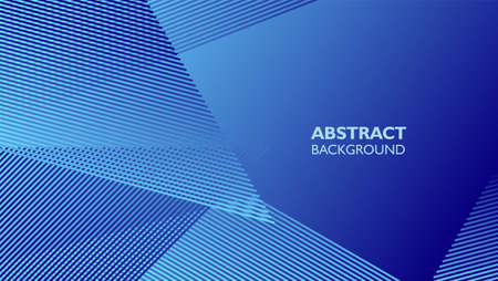 Triangular lines shape composition abstract background in blue colorのイラスト素材