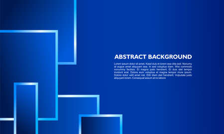 Abstract background template with rectangle shape and metallic shape on blue colorのイラスト素材