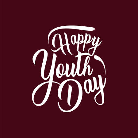 Happy youth day. Vintage lettering typography. Vector illustrationのイラスト素材
