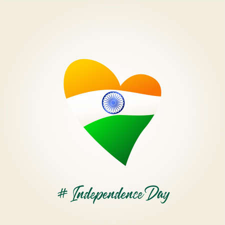 India love flag. independence day poster for greeting. Vector illustrationのイラスト素材