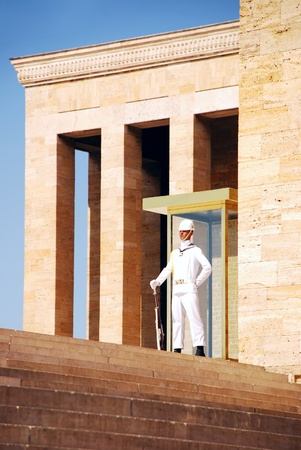Guard near Ataturk mausoleumのeditorial素材
