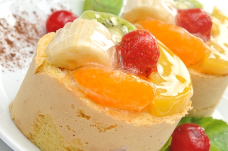 Cake with fresh fruitsの写真素材