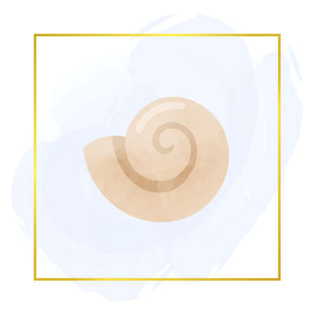 Seashell Clipart, Watercolor Clipart, Summer Clipart, Sealife Scrapbook, Beach Clipart Scrapbook Elementsのイラスト素材