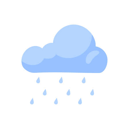 Flat design cartoon cloud illustration. Weather element.のイラスト素材