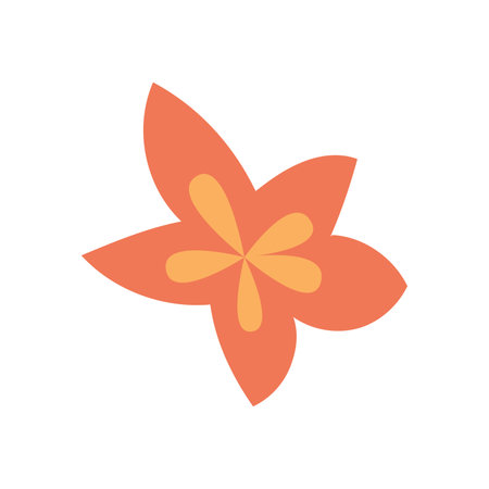 Hand drawn tropic flower element vectorのイラスト素材
