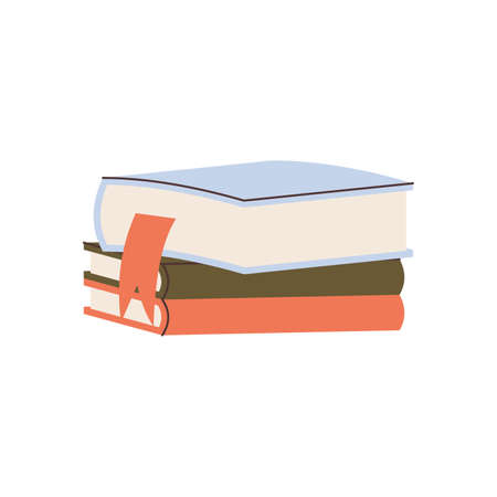 Hand drawn books element vectorのイラスト素材