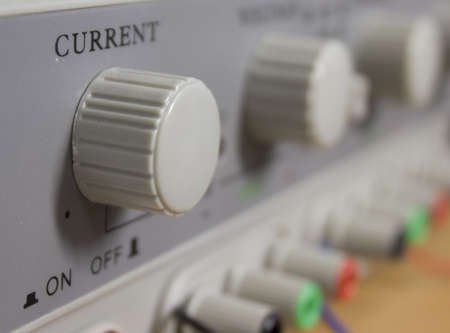 The device panel close up with a dim back backgroundの写真素材