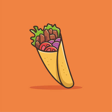 Illustration vector graphic of kebab. Perfect for menu books, posters, banners, etc.のイラスト素材