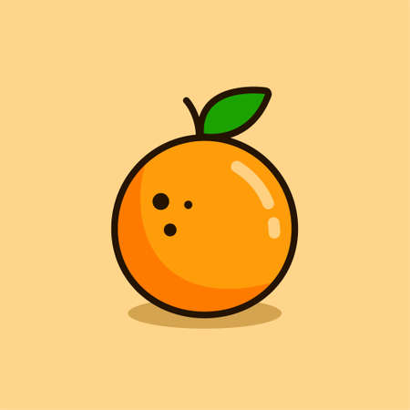 Orange vector. Orange Illustration. Orange flat style isolated on orange background.のイラスト素材