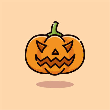 Illustration vector graphic of Halloween pumpkin. Perfect for Halloween, Halloween day, etc.のイラスト素材