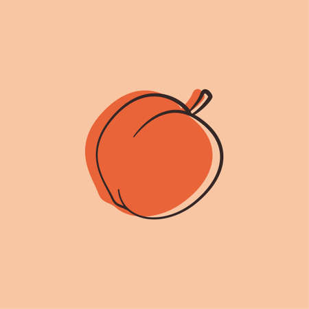 Illustration vector graphic of a peach.のイラスト素材