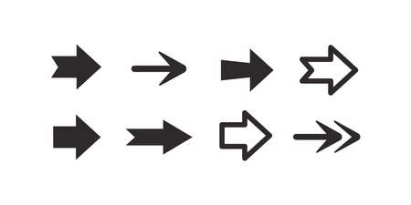 Arrows icon set. Arrows vector set. Flat Arrows icon isolated on a white background.のイラスト素材