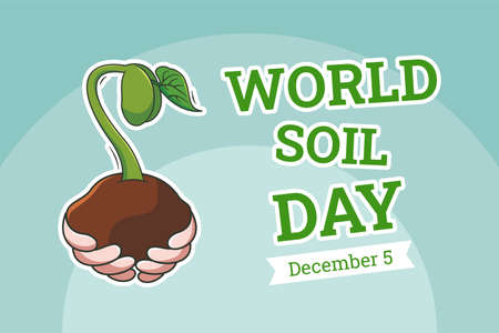 Illustration vector graphic of World Soil Day. The illustration is Suitable for banners, flyers, stickers, Card, etc.のイラスト素材