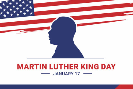 Illustration vector graphic of Martin Luther King Day. The illustration is Suitable for banners, flyers, stickers, Card, etc.のイラスト素材