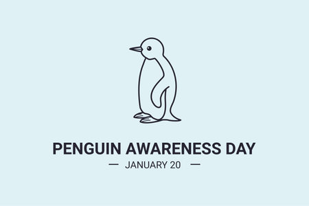 Illustration vector graphic of Penguin Awareness Day. The illustration is Suitable for banners, flyers, stickers, Card, etc.のイラスト素材
