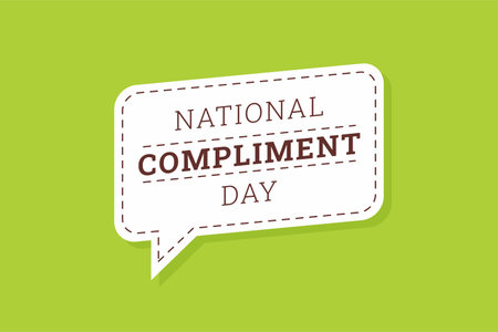 Illustration vector graphic of National Compliment Day. The illustration is Suitable for banners, flyers, stickers, Card, etc.のイラスト素材