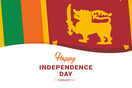 Illustration vector graphic of Sri Lanka Independence Day. The illustration is Suitable for banners, flyers, stickers, Card, etc.のイラスト素材