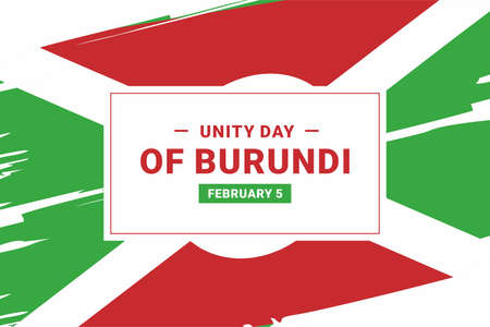 Unity Day Of Burundi. Vector Illustration. The illustration is suitable for banners, flyers, stickers, cards, etc.のイラスト素材