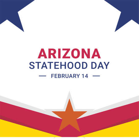 Arizona Statehood Day. Vector Illustration. The illustration is suitable for banners, flyers, stickers, cards, etc.のイラスト素材