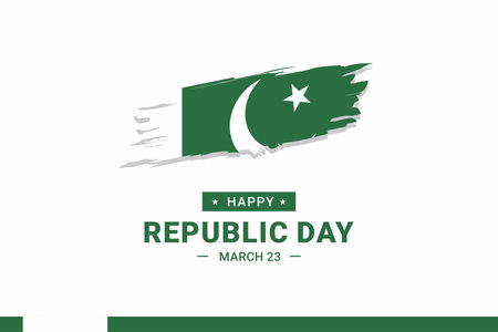 Pakistan Republic Day. Vector Illustration. The illustration is suitable for banners, flyers, stickers, cards, etc.のイラスト素材