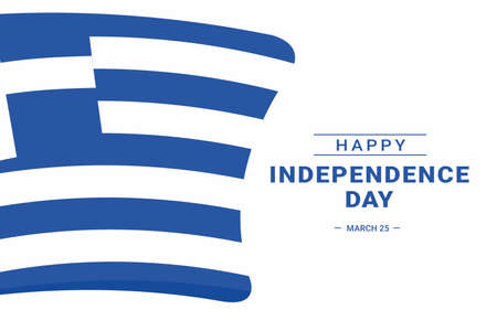 Greek Independence Day. Vector Illustration. The illustration is suitable for banners, flyers, stickers, cards, etc.のイラスト素材