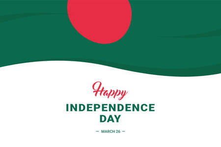 Bangladesh Independence Day. Vector Illustration. The illustration is suitable for banners, flyers, stickers, cards, etc.のイラスト素材
