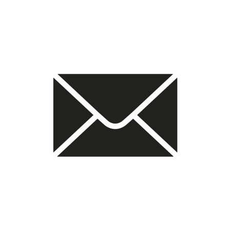 Mail icon vector. Mail flat style isolated on a white background - stock vector.のイラスト素材