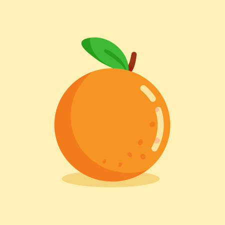 Illustration vector graphic of orange. Orange flat style isolated on an orange background. The illustration is suitable for web landing page banners, flyers, stickers, cards, etc.のイラスト素材
