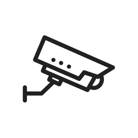 Cctv icon vector. Cctv flat style isolated on a white background - stock vector.