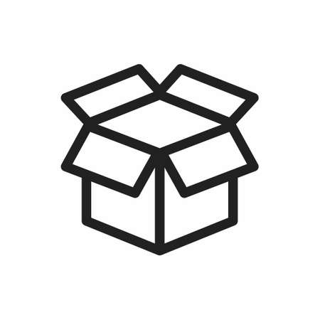 Box icon vector. Box flat style isolated on a white background - stock vector.のイラスト素材