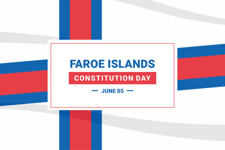 Faroe Islands Constitution Day. Vector Illustration. The illustration is suitable for banners, flyers, stickers, cards, etc.のイラスト素材