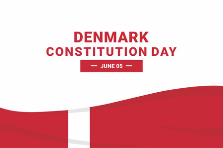 Denmark Constitution Day. Vector Illustration. The illustration is suitable for banners, flyers, stickers, cards, etc.のイラスト素材