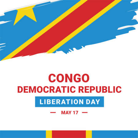 Congo Democratic Republic Liberation Day. Vector Illustration. The illustration is suitable for banners, flyers, stickers, cards, etc.のイラスト素材