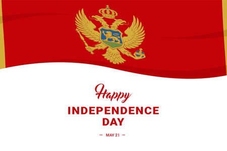 Montenegro Independence Day. Vector Illustration. The illustration is suitable for banners, flyers, stickers, cards, etc.のイラスト素材
