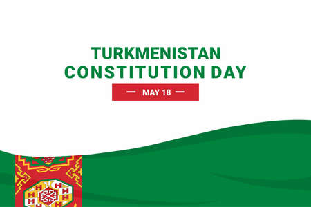 Turkmenistan Constitution Day. Vector Illustration. The illustration is suitable for banners, flyers, stickers, cards, etc.のイラスト素材