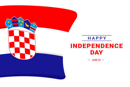 Croatia Independence Day. Vector Illustration. The illustration is suitable for banners, flyers, stickers, cards, etc.のイラスト素材