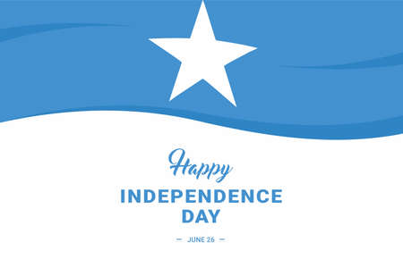 Somalia Independence Day. Vector Illustration. The illustration is suitable for banners, flyers, stickers, cards, etc.のイラスト素材