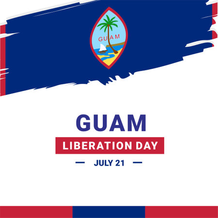 Guam Liberation Day. Vector Illustration. The illustration is suitable for banners, flyers, stickers, cards, etc.のイラスト素材
