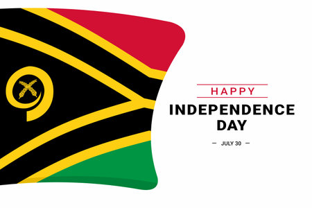 Vanuatu Independence Day. Vector Illustration. The illustration is suitable for banners, flyers, stickers, cards, etc.のイラスト素材