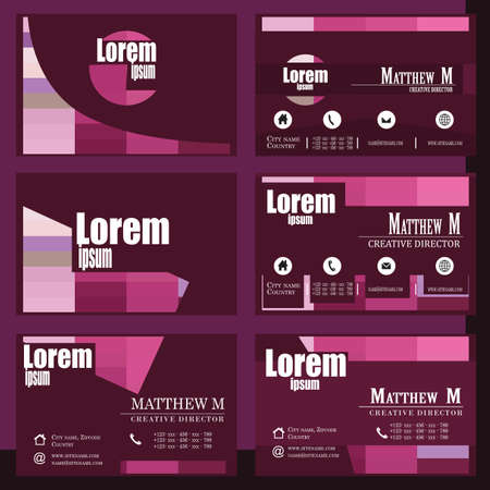 Business Card Stylish and modern vector setのイラスト素材